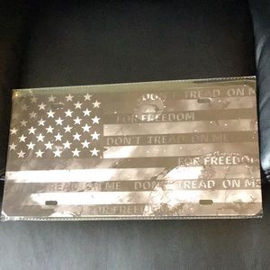 Decorative License Plate New Don’t Tread On Me Freedom American Flag
